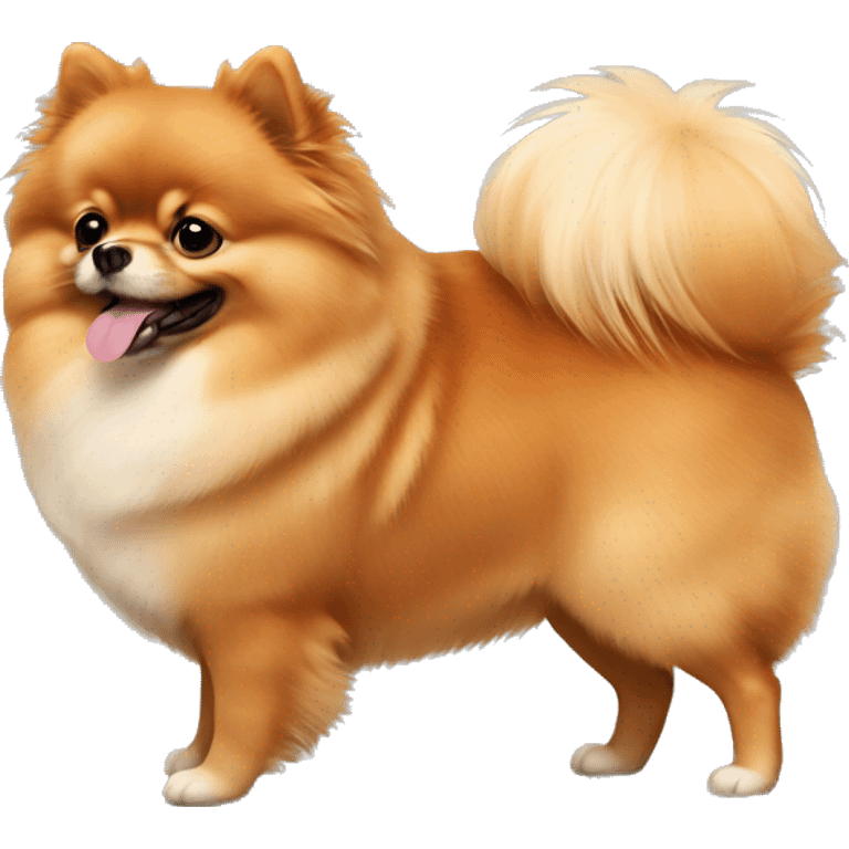 Pomeranian ginger and fat  emoji