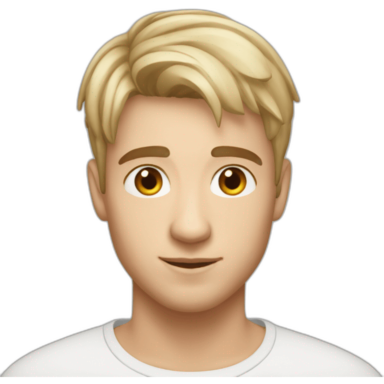 ukrainian male 25 years old with light and short russo hair emoji