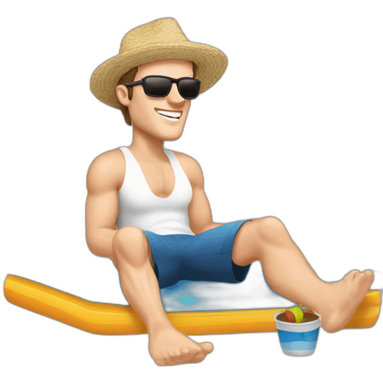 Jonathan Toews as a beach bum emoji