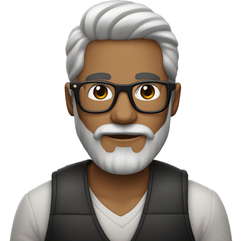 Chico moreno, pelo corto,de barba y gafas negras abrazado con una chica baja, blanca y pelo café claro emoji