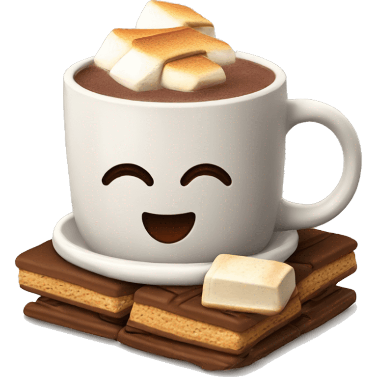 Hot chocolate with s’mores  emoji