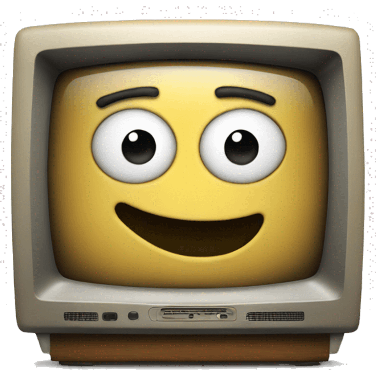 A tv with a face emoji