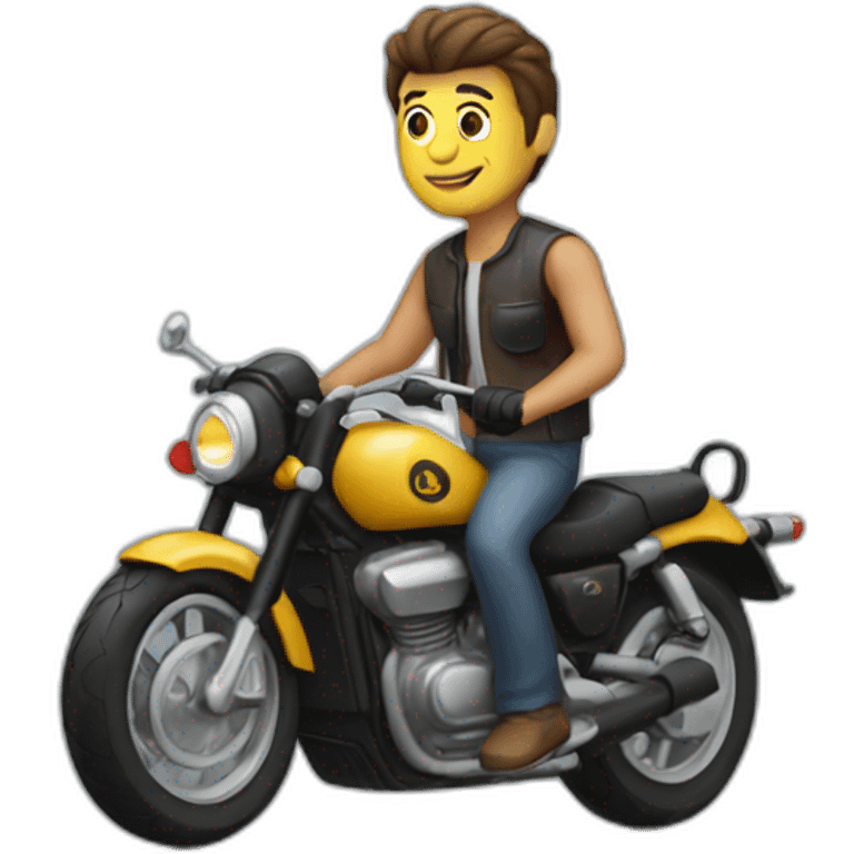 Homme sur moto emoji