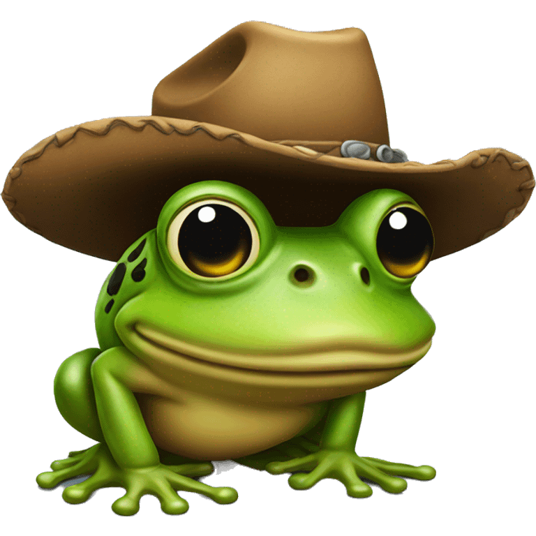 Cowboy frog emoji