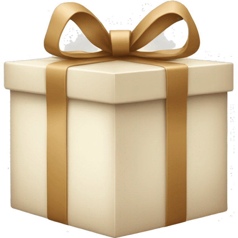 beige and white gift box emoji