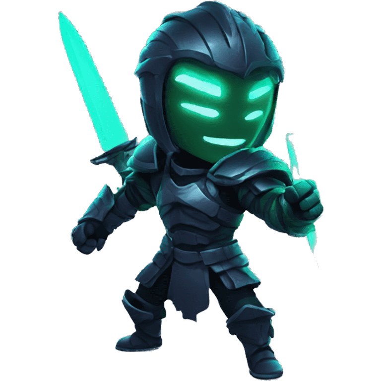 shadow knight neon ready to fight emoji