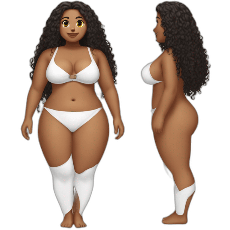 full-body-curvy-beauty-in-a-white-understaffed bikini-both-sides emoji