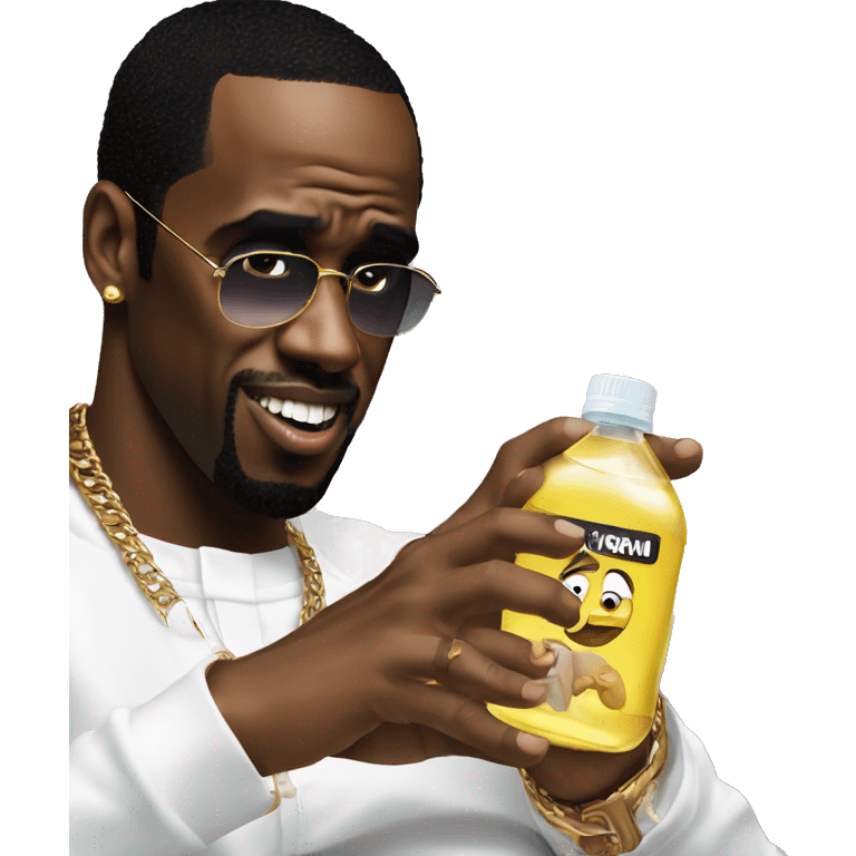 P diddy with baby oil in his hand emoji