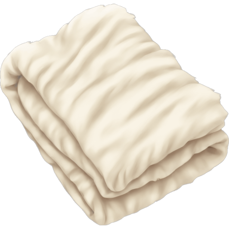 Cream fluffy folded blanket emoji