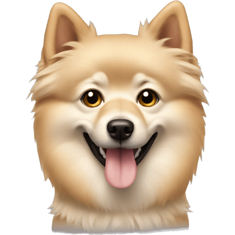 Beige spitz dog emoji