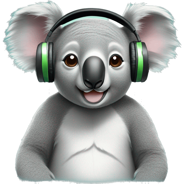 Koala with headphones  emoji