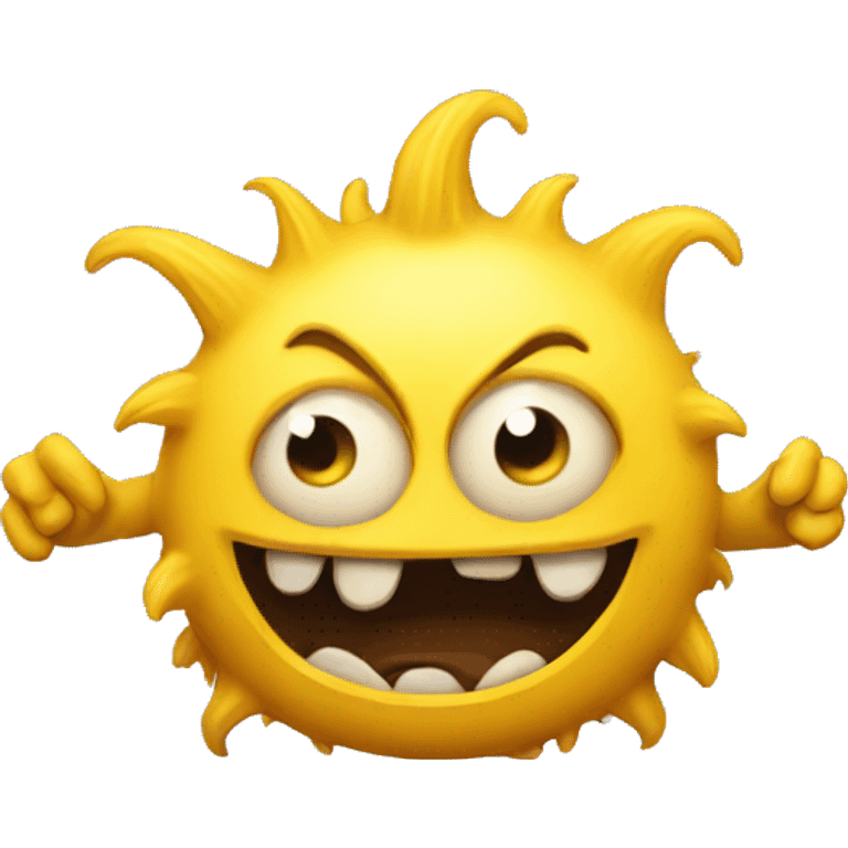 Yellow Crazy Monster emoji