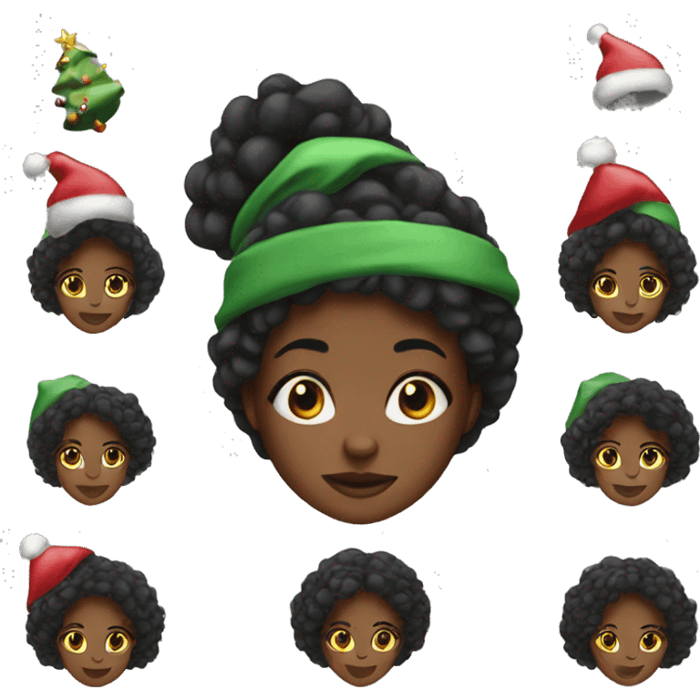 Black girl christmas emoji