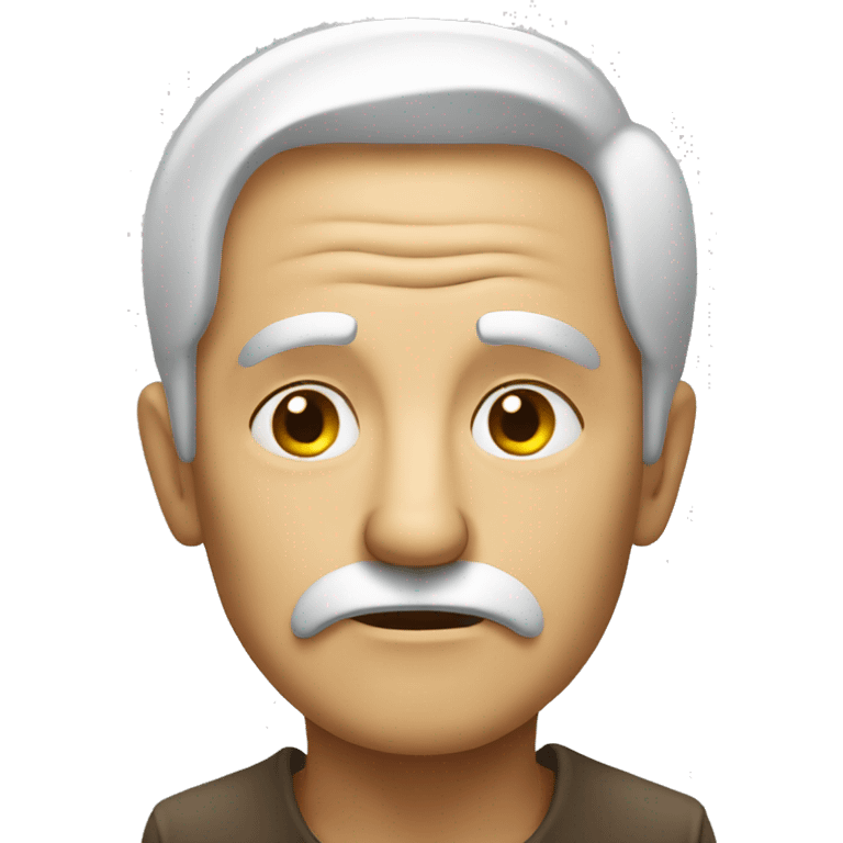 An old man thinking emoji