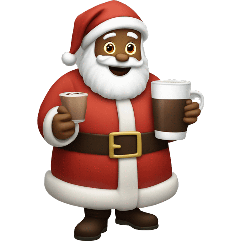 Santa clause drinking cocoa  emoji