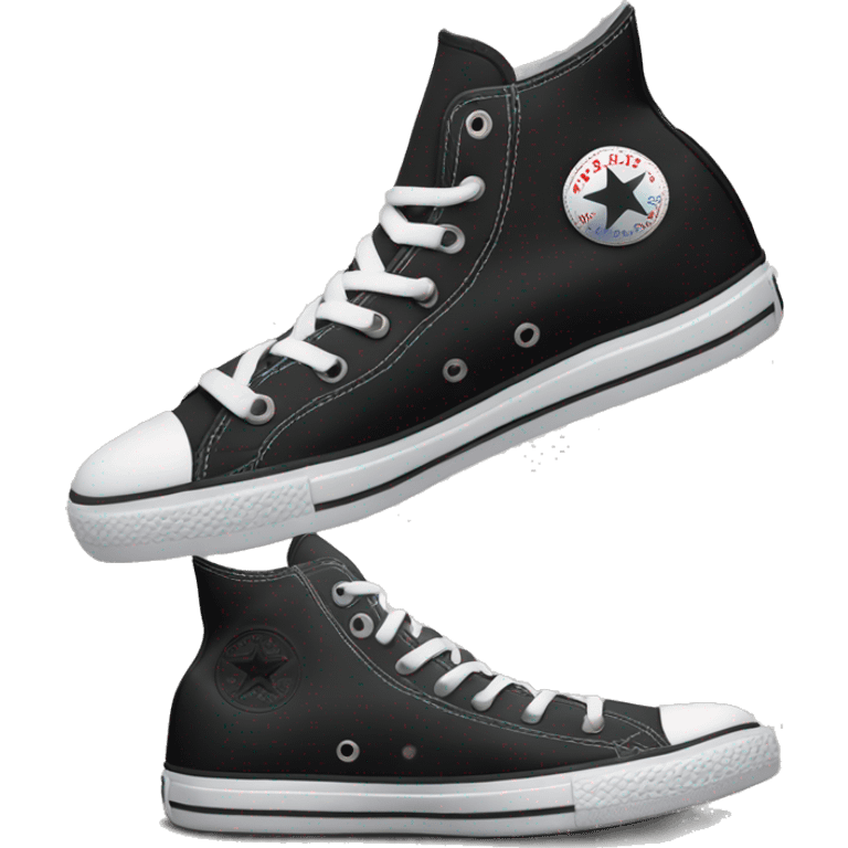 black converse all star chuck taylor high emoji