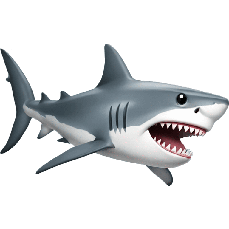 A shark with sharp teeth emoji