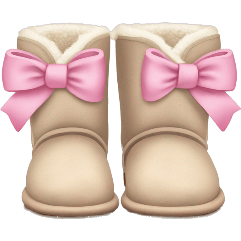 Uggs with baby pink bows emoji