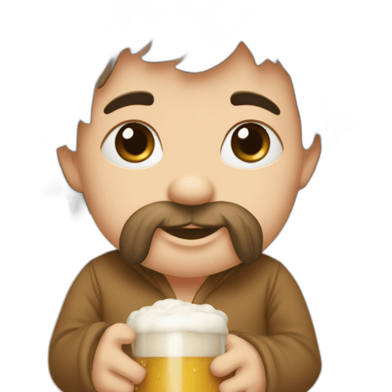 Bébé yode qui boit de la bier emoji