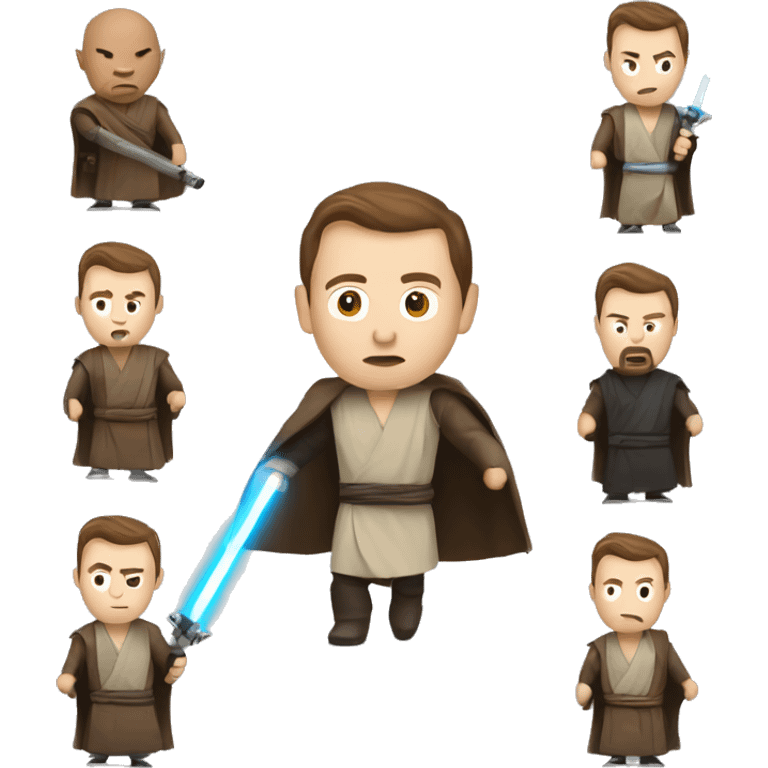 Elon Musk Jedi fighting emoji