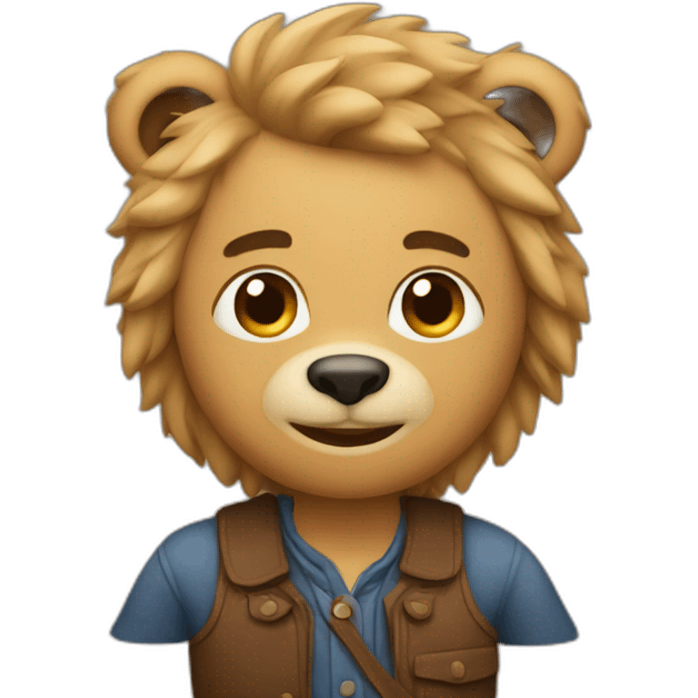 A man with bear emoji