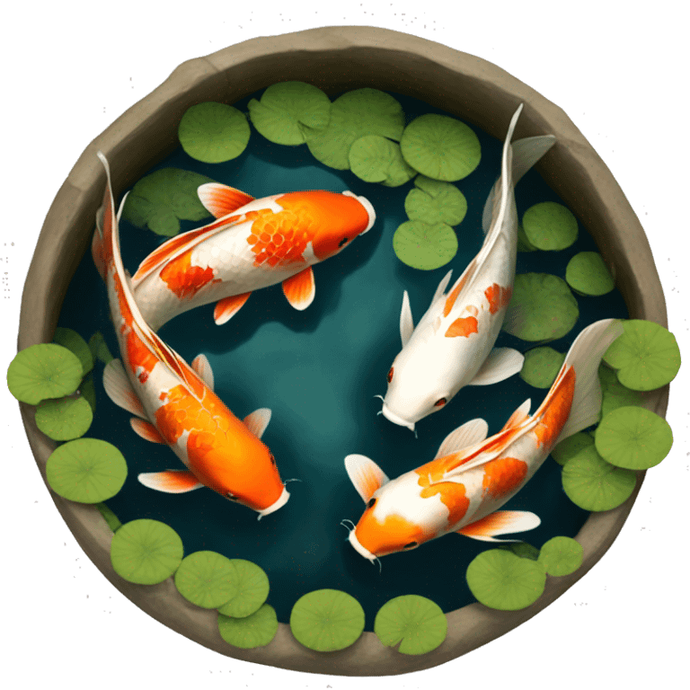 koi pond realistic  emoji