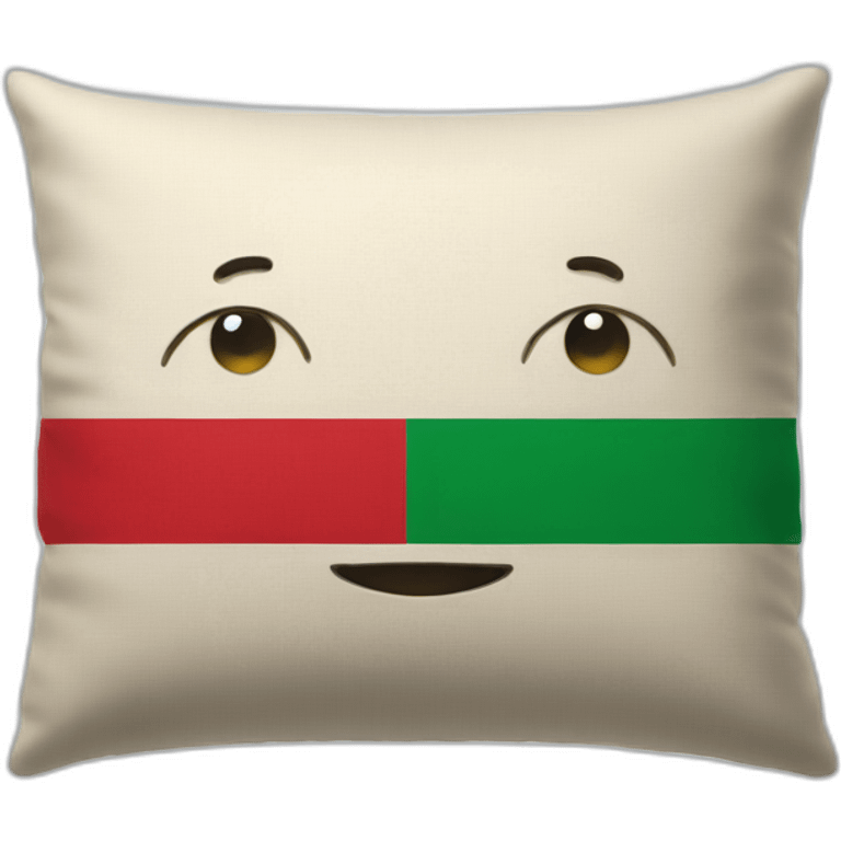 pillow with an italian flag emoji