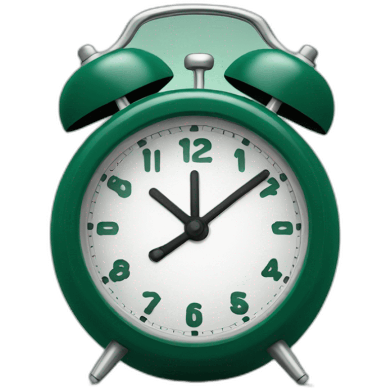 alarm clock dark green emoji