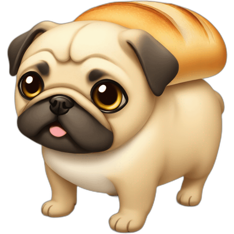 Loaf of bread - pug emoji