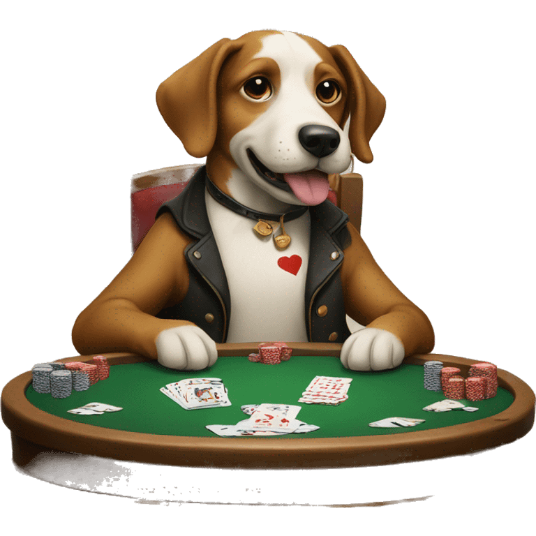 Dogs playing poker emoji