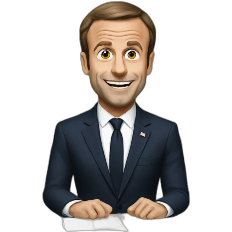 crazy macron emoji