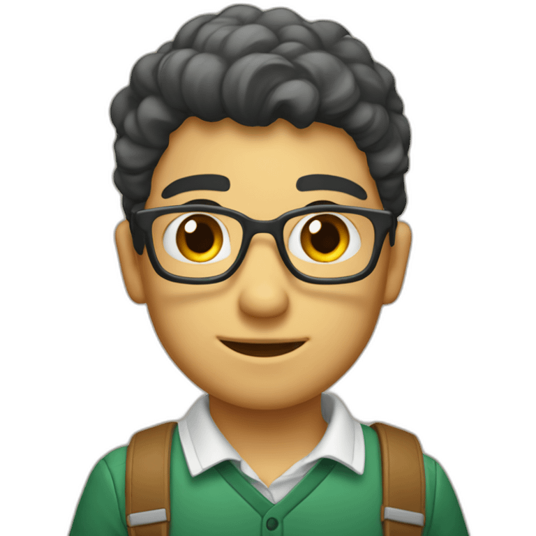 estudiante guapo e inteligente emoji