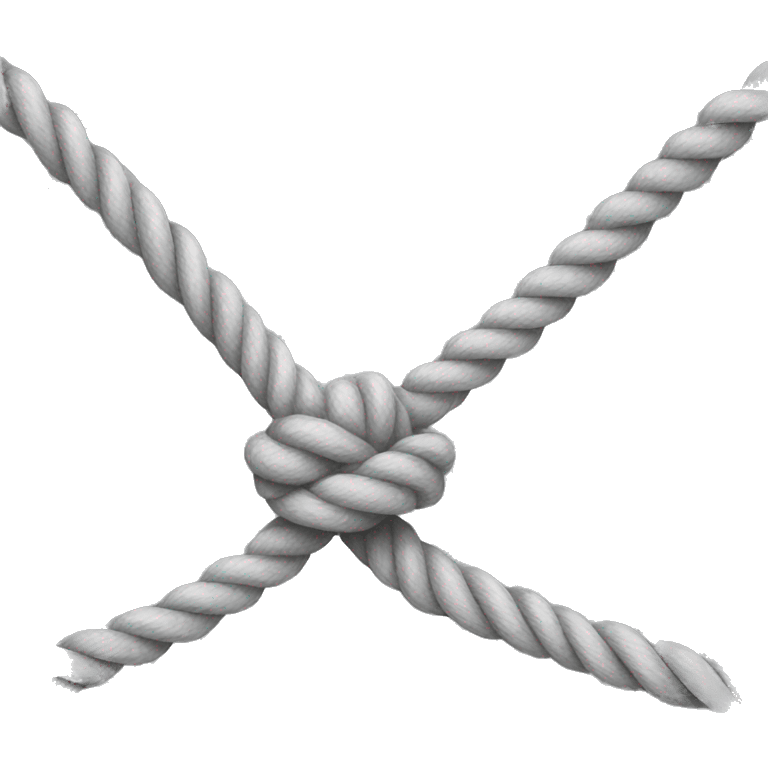 one streched, long, light grey rope  emoji