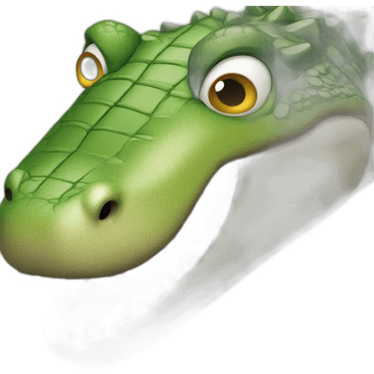 Chat avec un crocodile sur le dos emoji