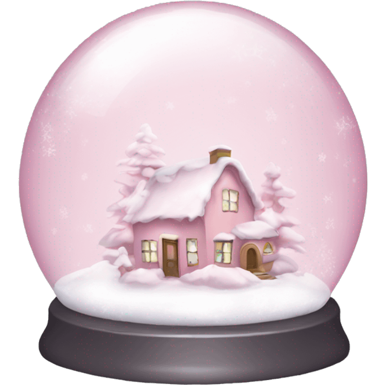 pale pink snow globe shiny emoji