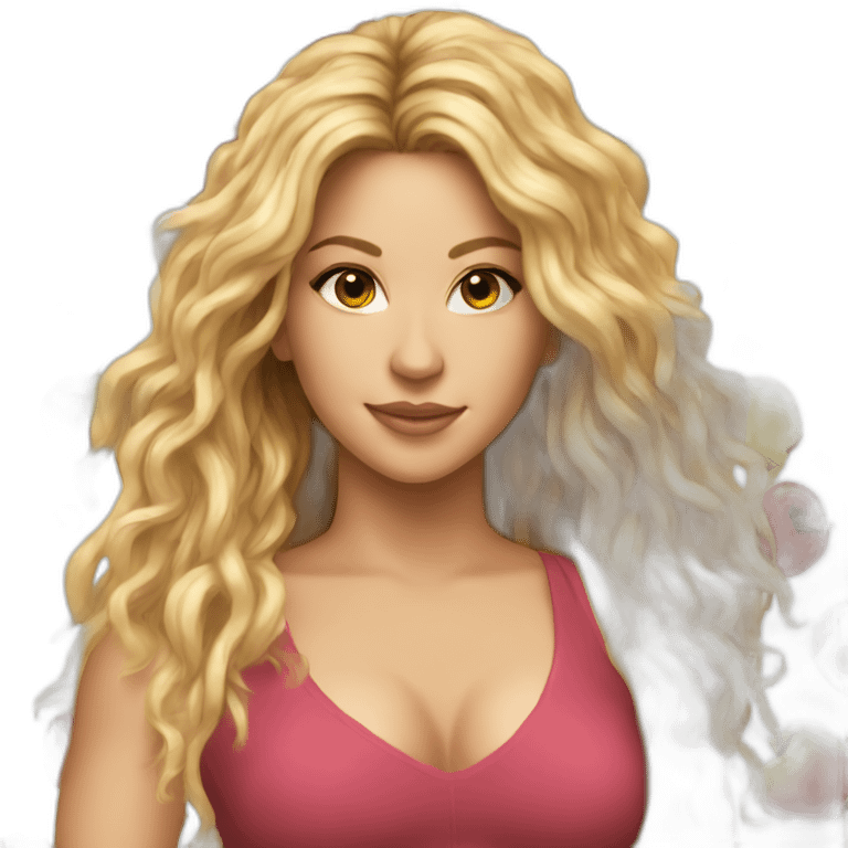 shakira realistic full body portrait emoji