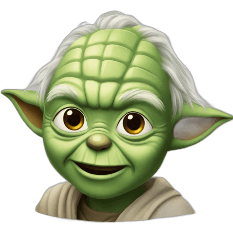 Smiling Yoda emoji