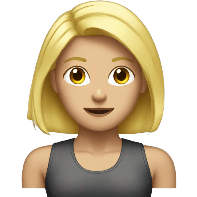 Blonde gym emoji