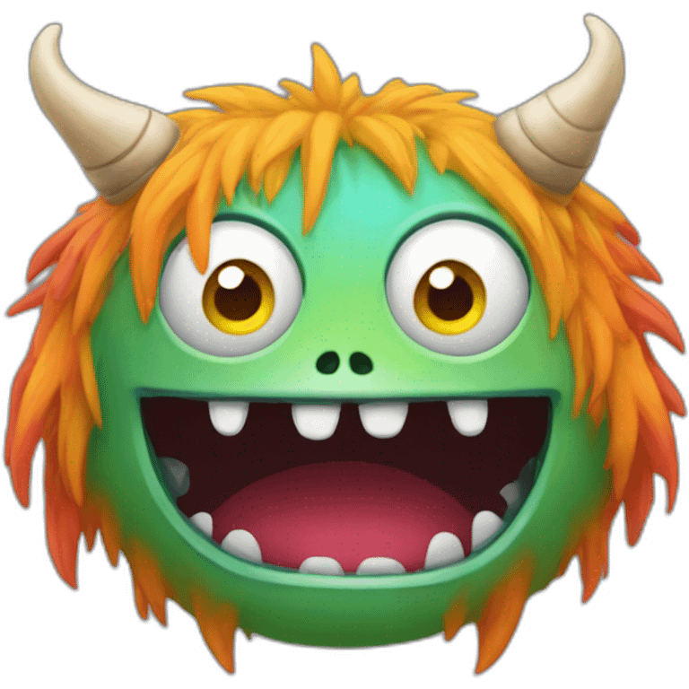 Monstre multicolore emoji