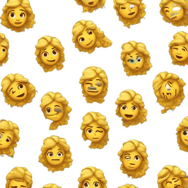 Chica de cabellos rizado dorado dormida  emoji