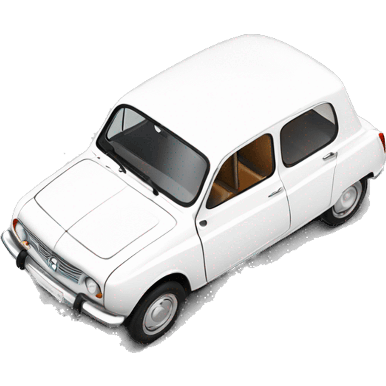 Renault 4L white seen from above emoji