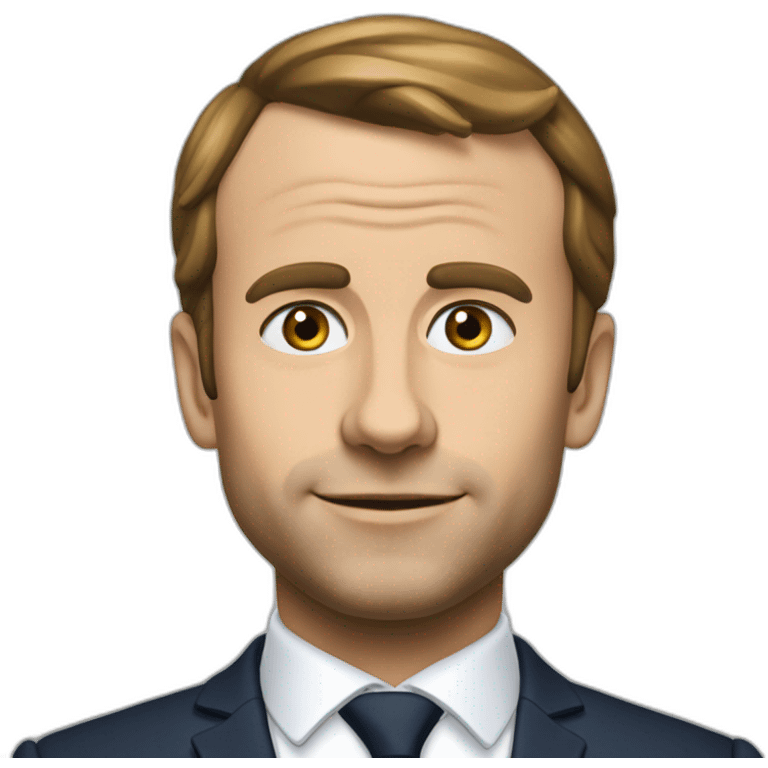 Macron fait du cheval emoji