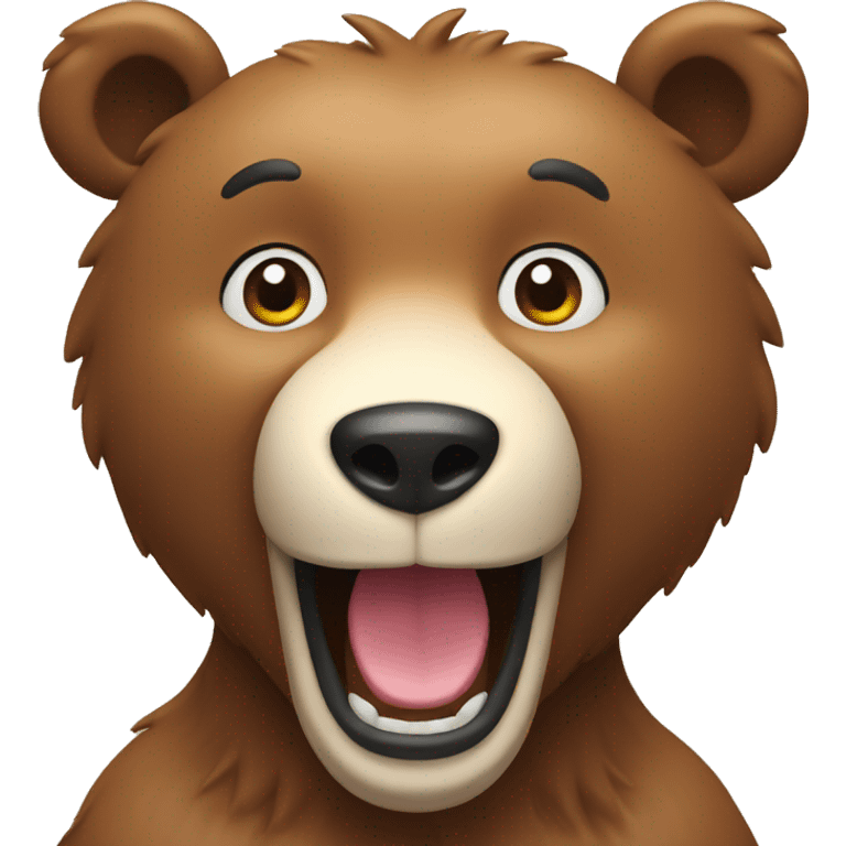 excited bear emoji