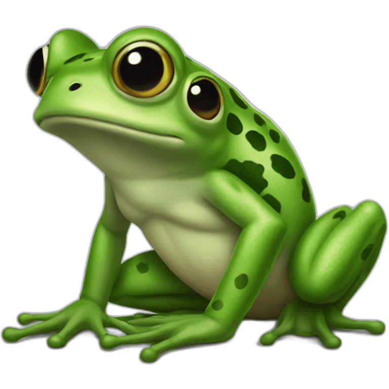 all powerful frog emoji