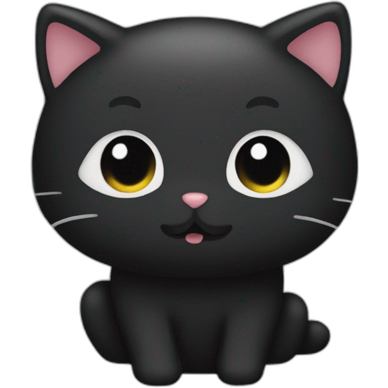 black cat mochi mochi emoji