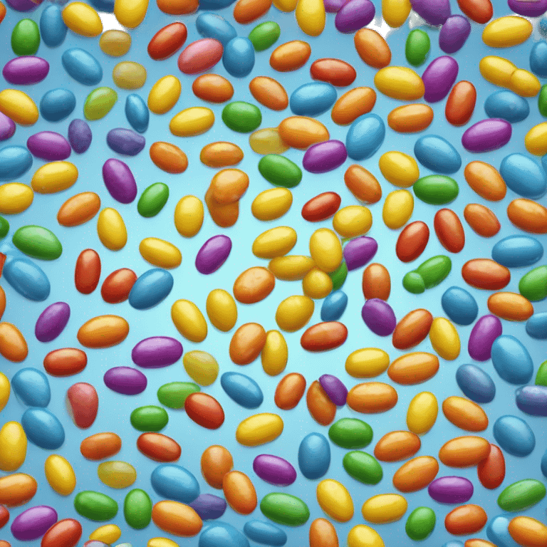 Raining jellybeans emoji