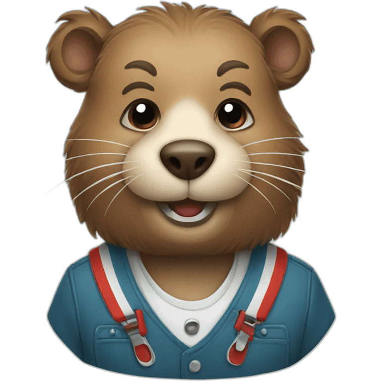 barber beaver emoji