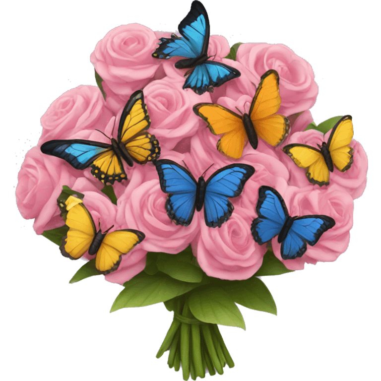 bouquet of butterflies emoji