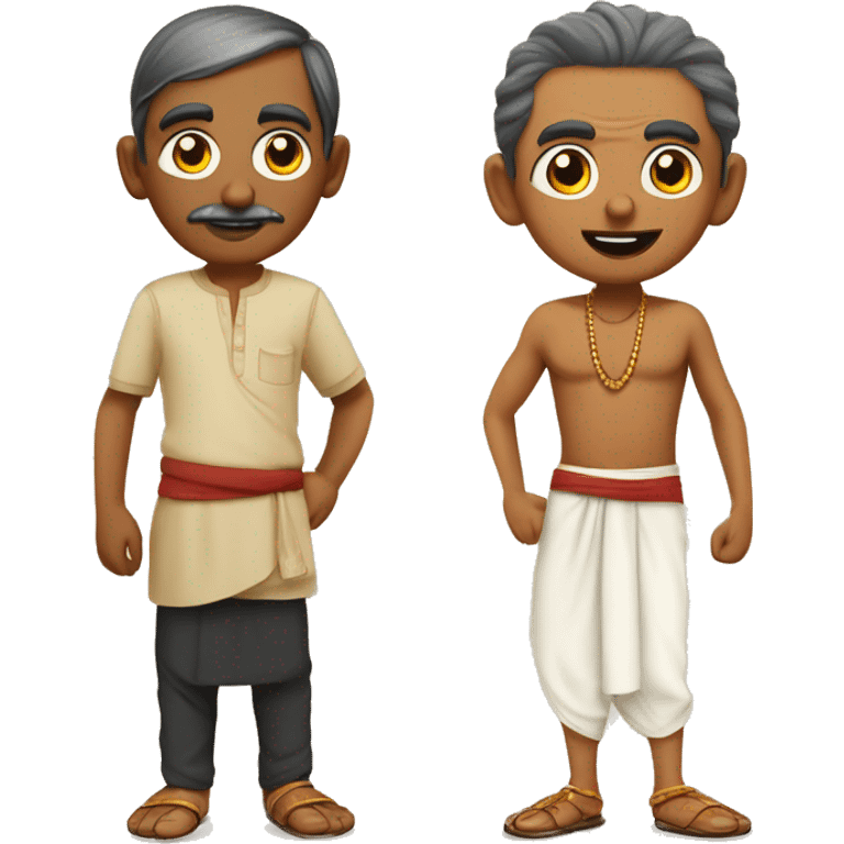 indian chacha with desi lungi and banyan emoji