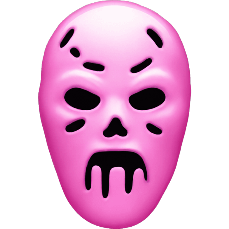 Pink ghostface emoji